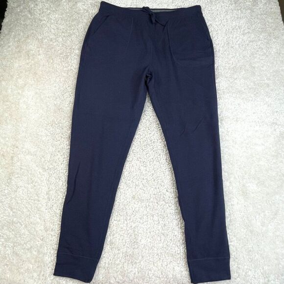 SAXX 3SIX FIVE Lounge Jogger Pants Navy Blue - Picture 1 of 7